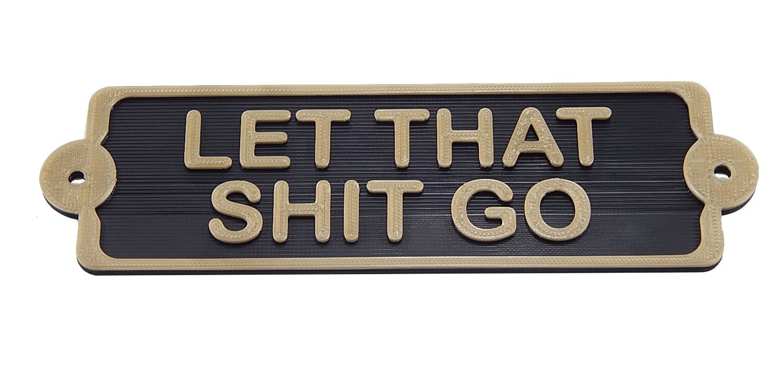 Plastic Funny Zen Let That-Shit Go Toilet Door Hanging Sign Bathroom Restroom
