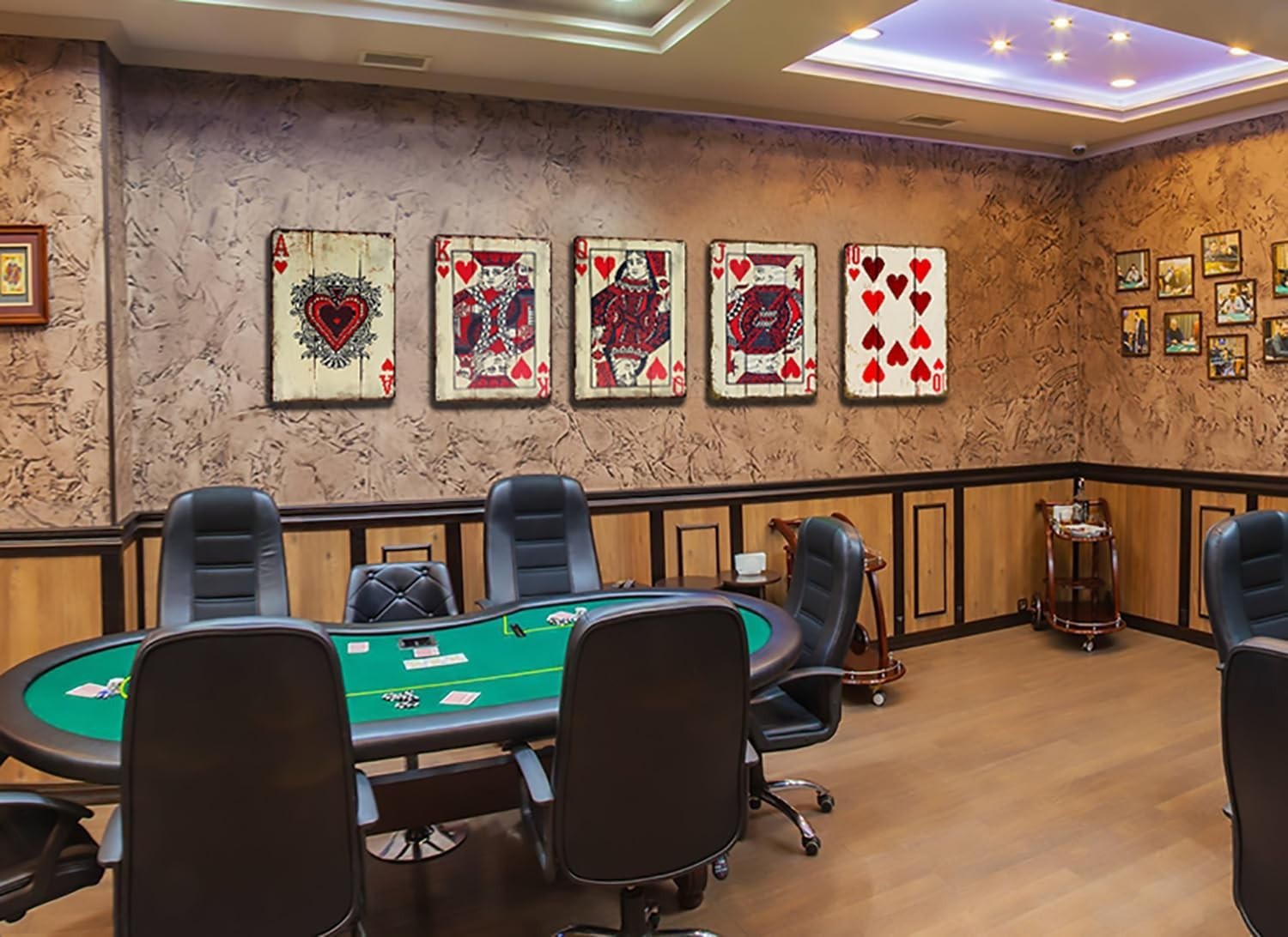 Vintage Poker Wall Decor – Retro Metal Sign 12×8 Inches for Man Cave Charm