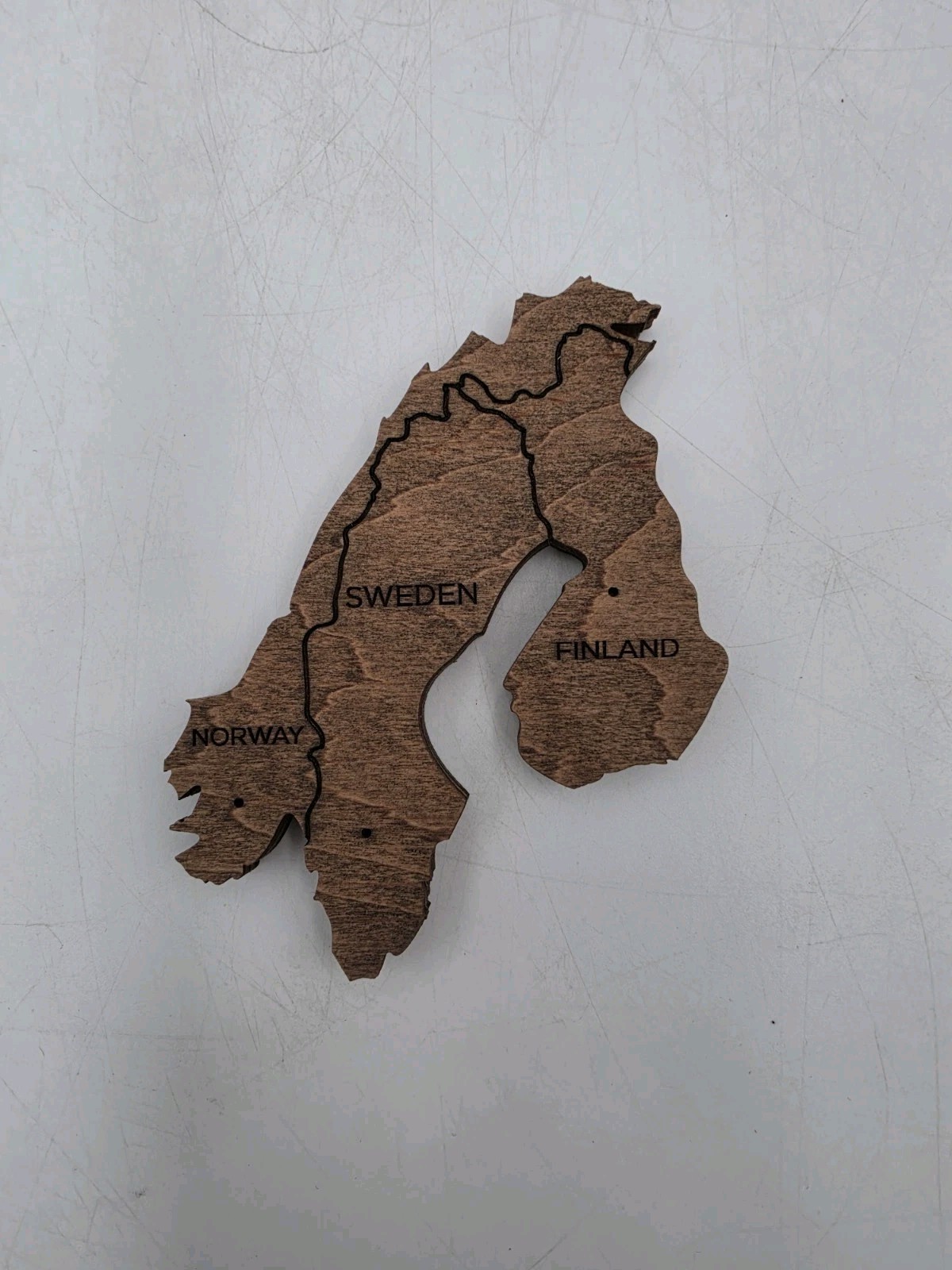 Enjoy The Wood Wooden Travel Map Wall Decor Medium 39″ x 24″ Complete Open Box