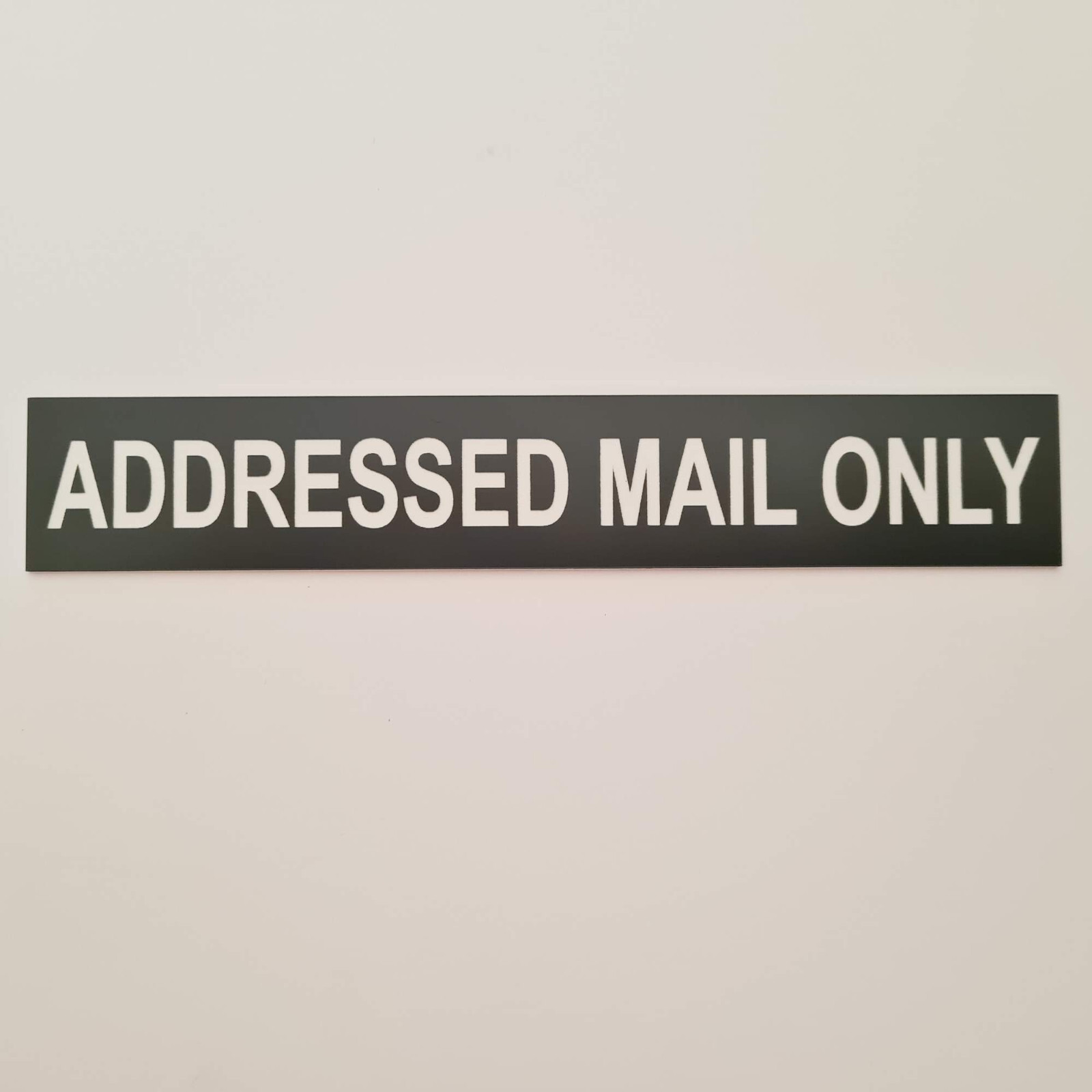 Addressed Mail Only Sign for Mailbox Letter Box 30 Colours 7 Small Medium Sizes