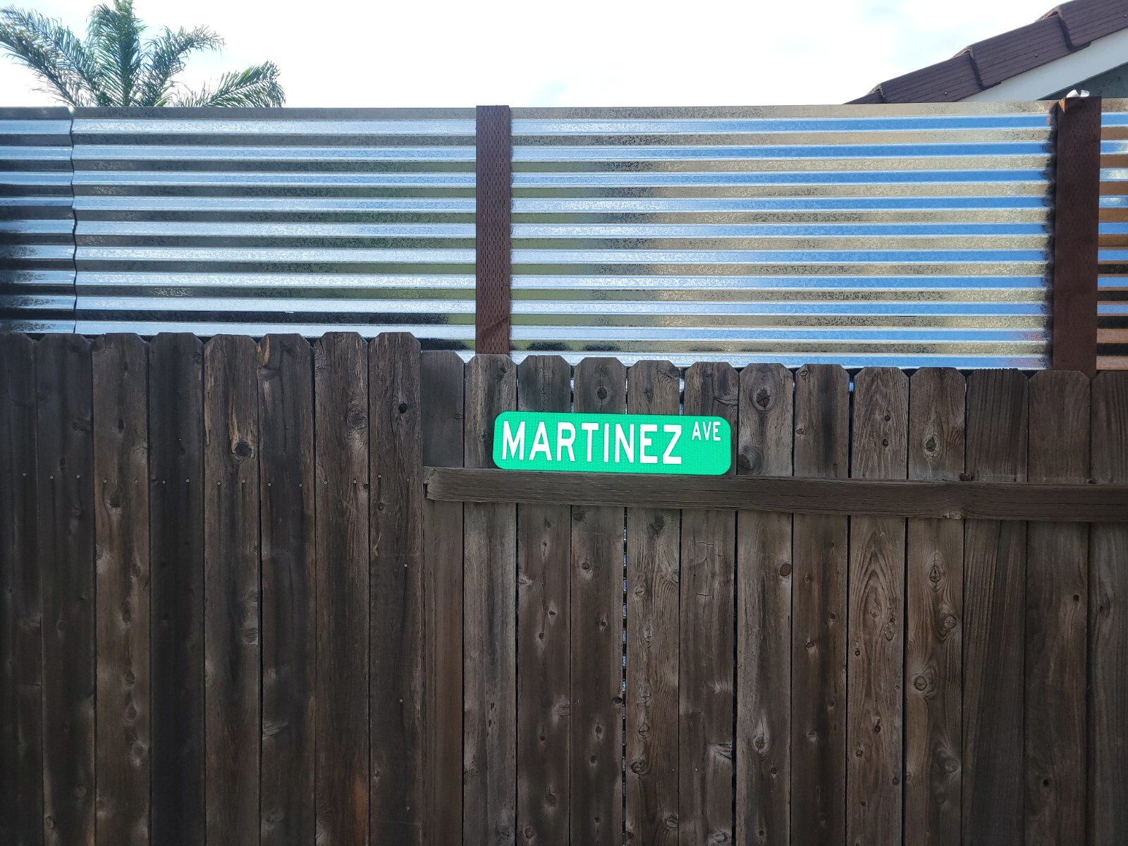 MARTINEZ AVE personalized reflective street name sign 24″x6″
