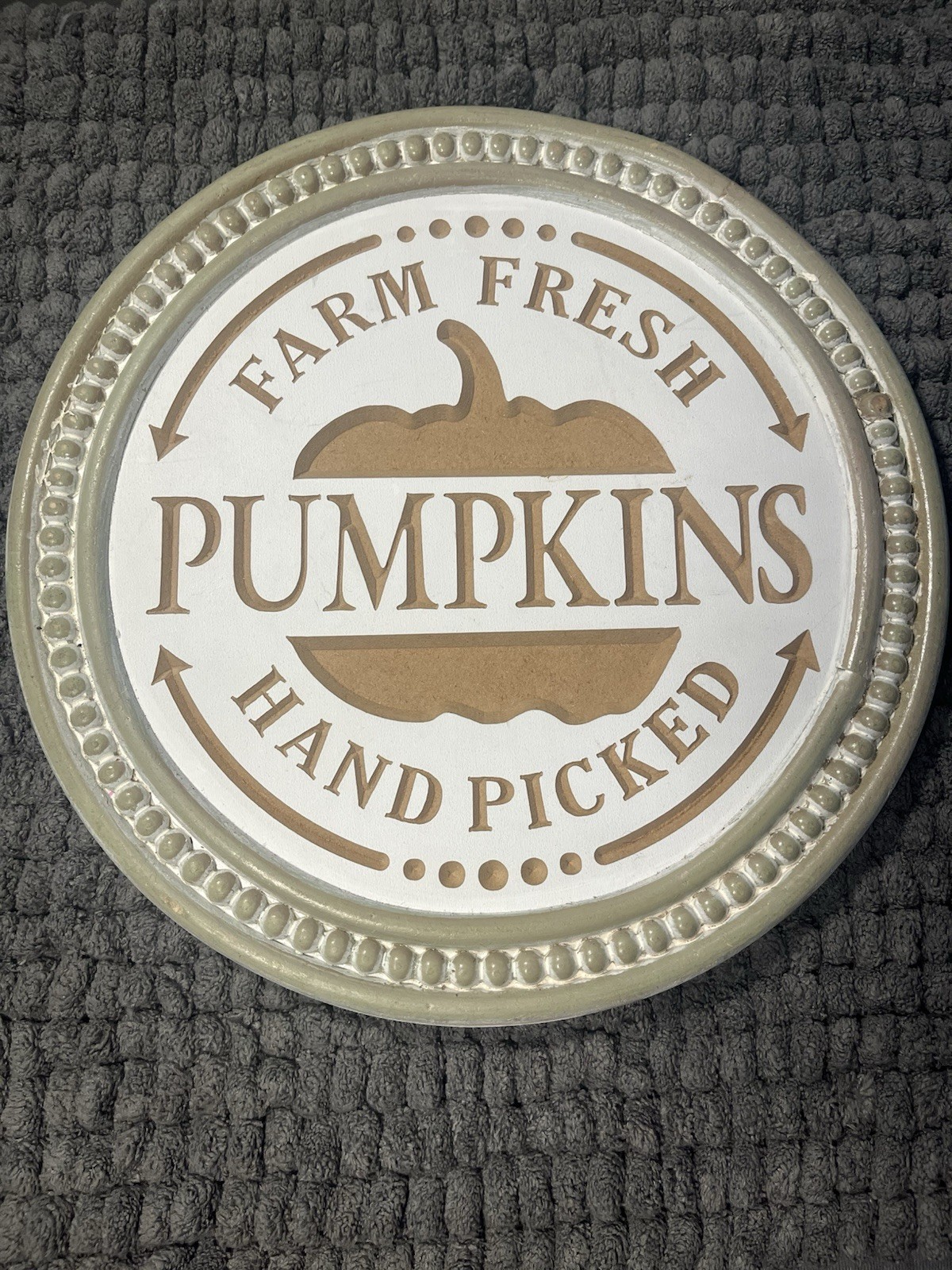 Wooden Fall Pumpkin Sign Decor