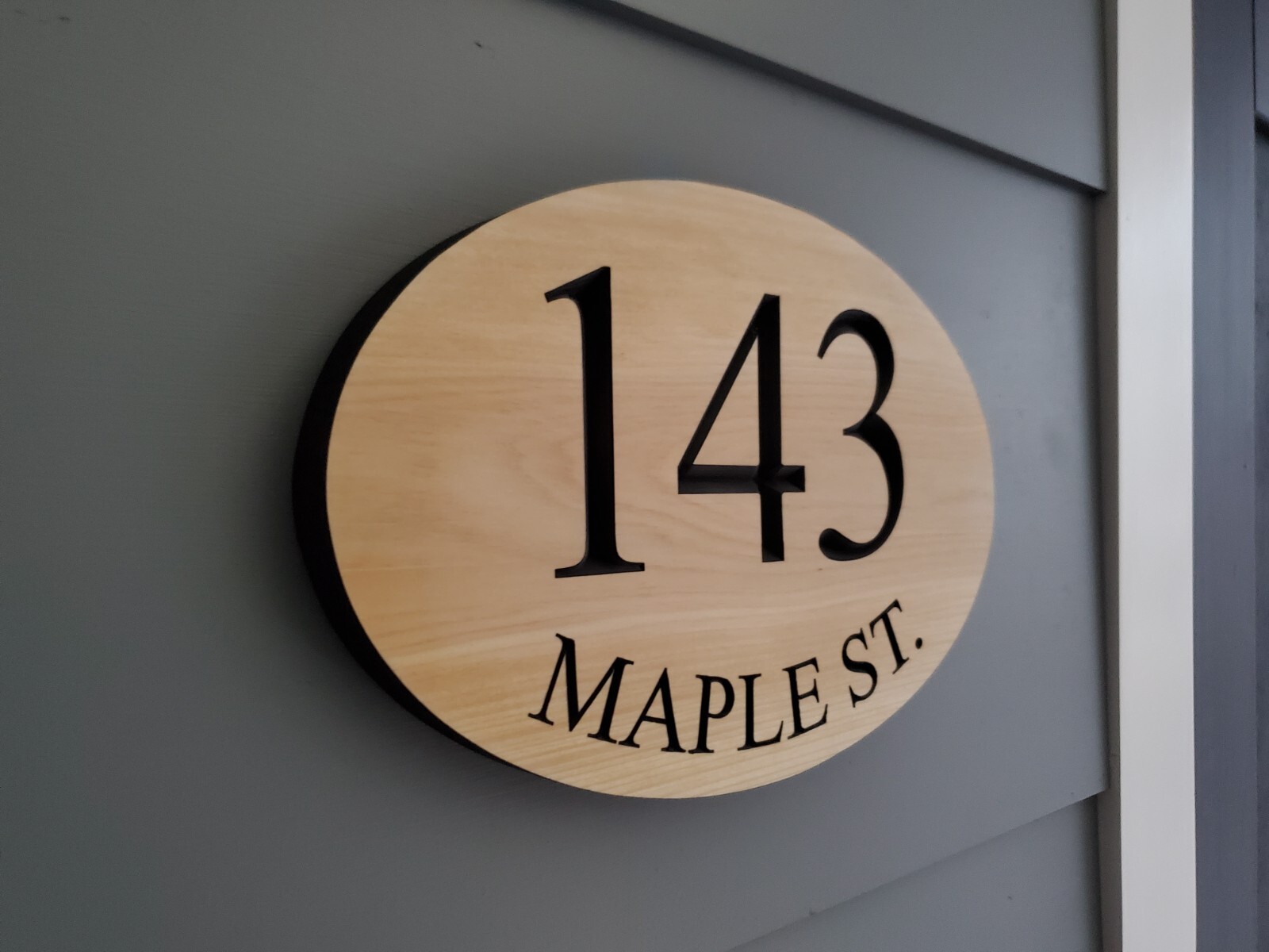 Address Sign Street Name House Number Plaque Carved Wood Custom Personalized