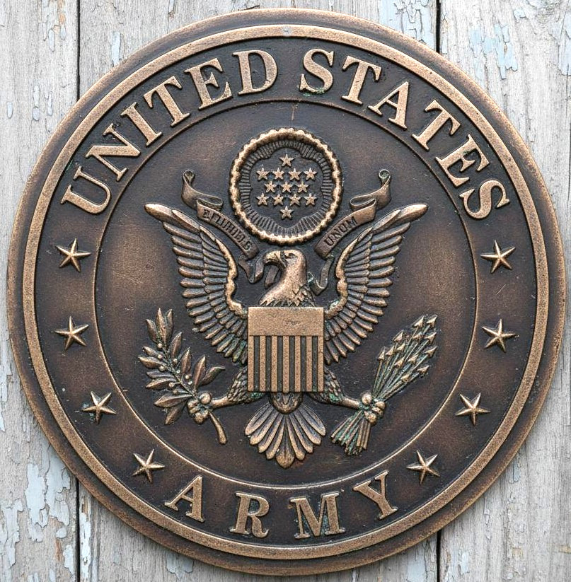 United States Army 12″ Diameter Novelty Metal Sign Made In USA New!