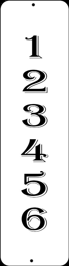 House Number Sign Aluminum 3″ x 12″ Custom Personalized Home Address Plaque