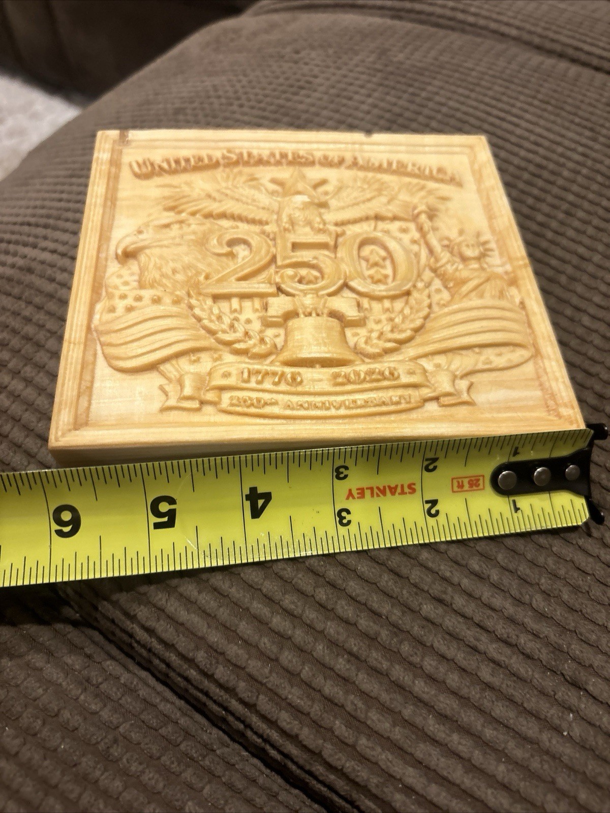 America 250 anniversary wooden wall plaque
