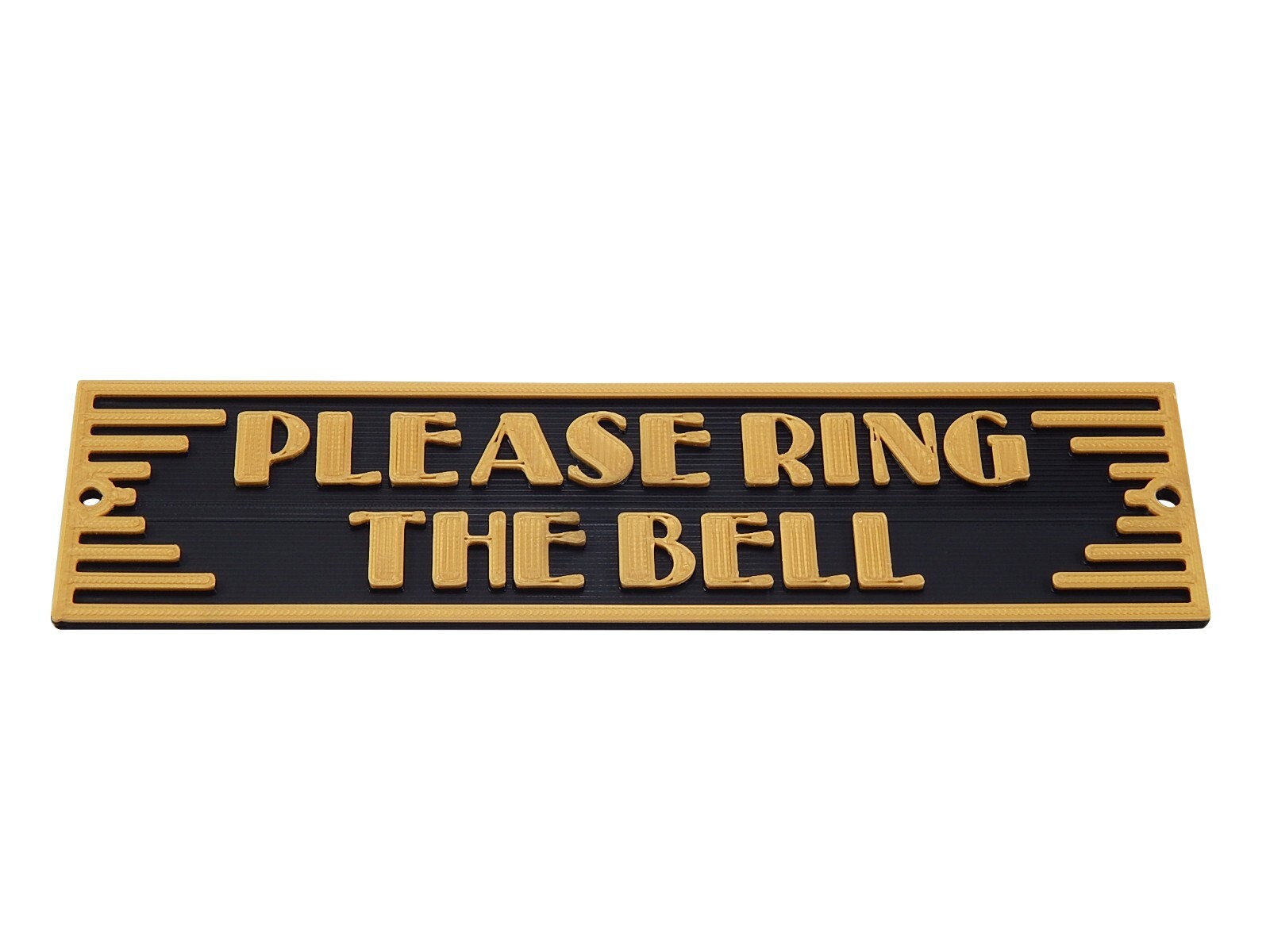 Plastic Please Ring The Bell Art Deco Style Sign Office Home Décor Wall Plaque