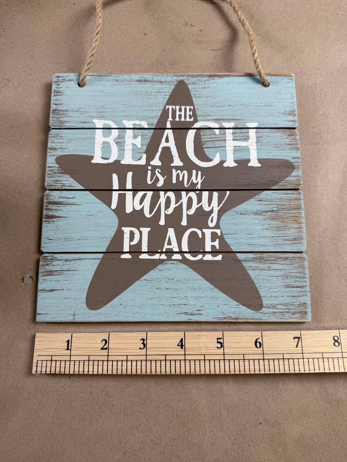 Set Of 2 Beach Sea Coastal Hanging Wood Wall Signs Nautical Decor Plaques