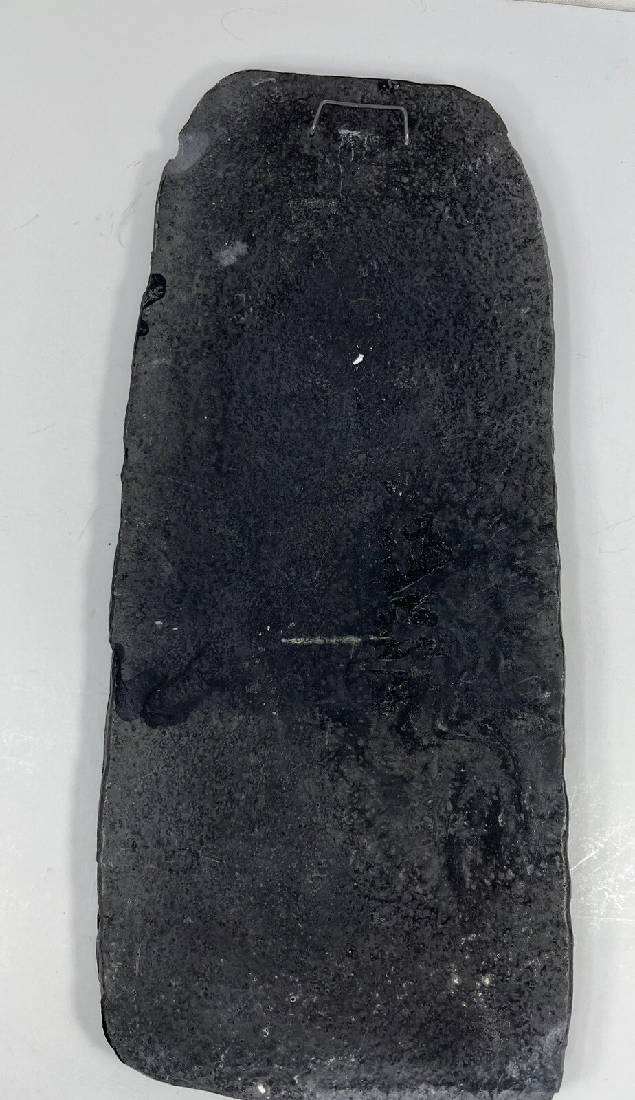 Rectangular Black Wall Plaque Decorated In Hieroglyphics Preowned
