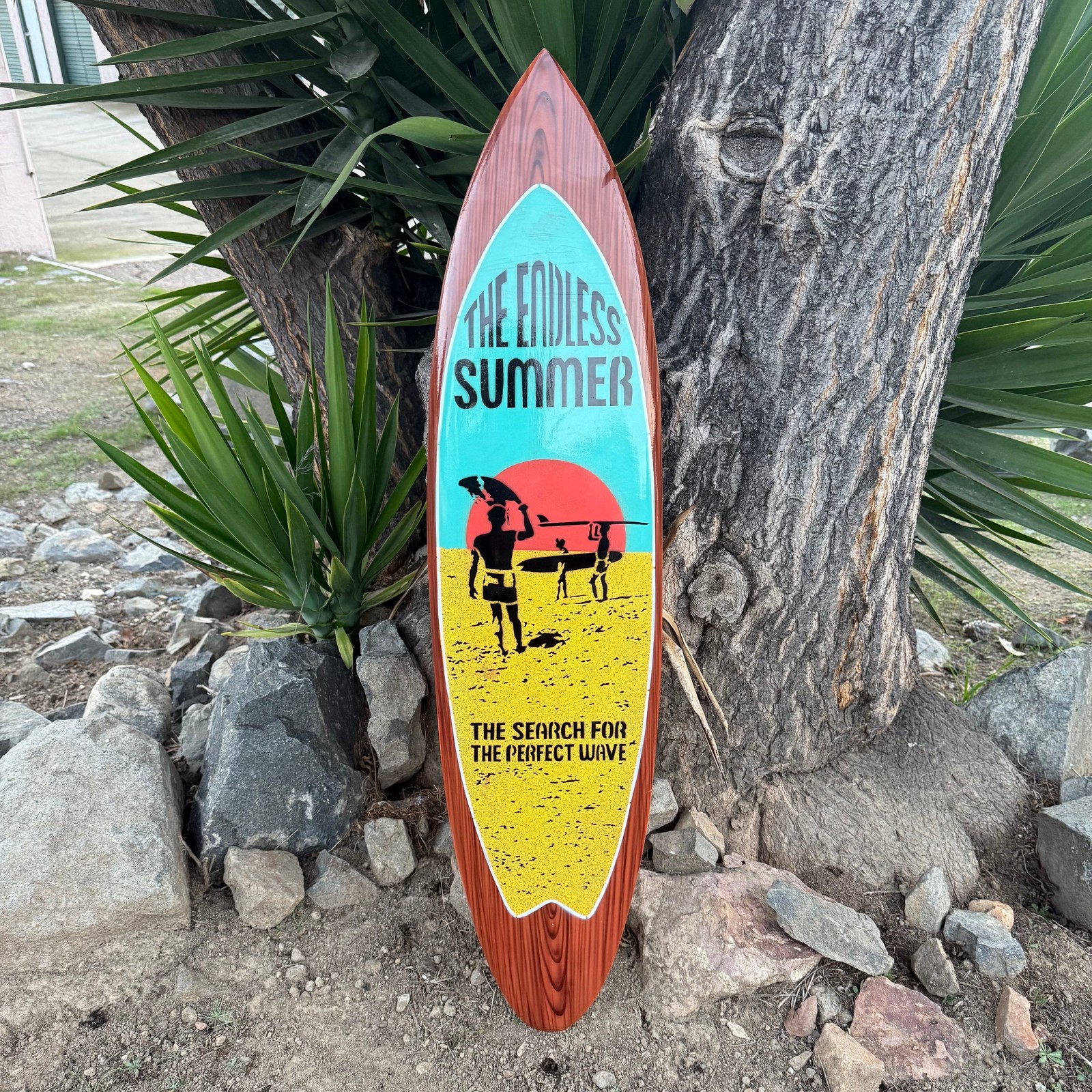 The Endless Summer Surf Documentary, Surfboard Wall Plaque, Handcrafted Airbrush