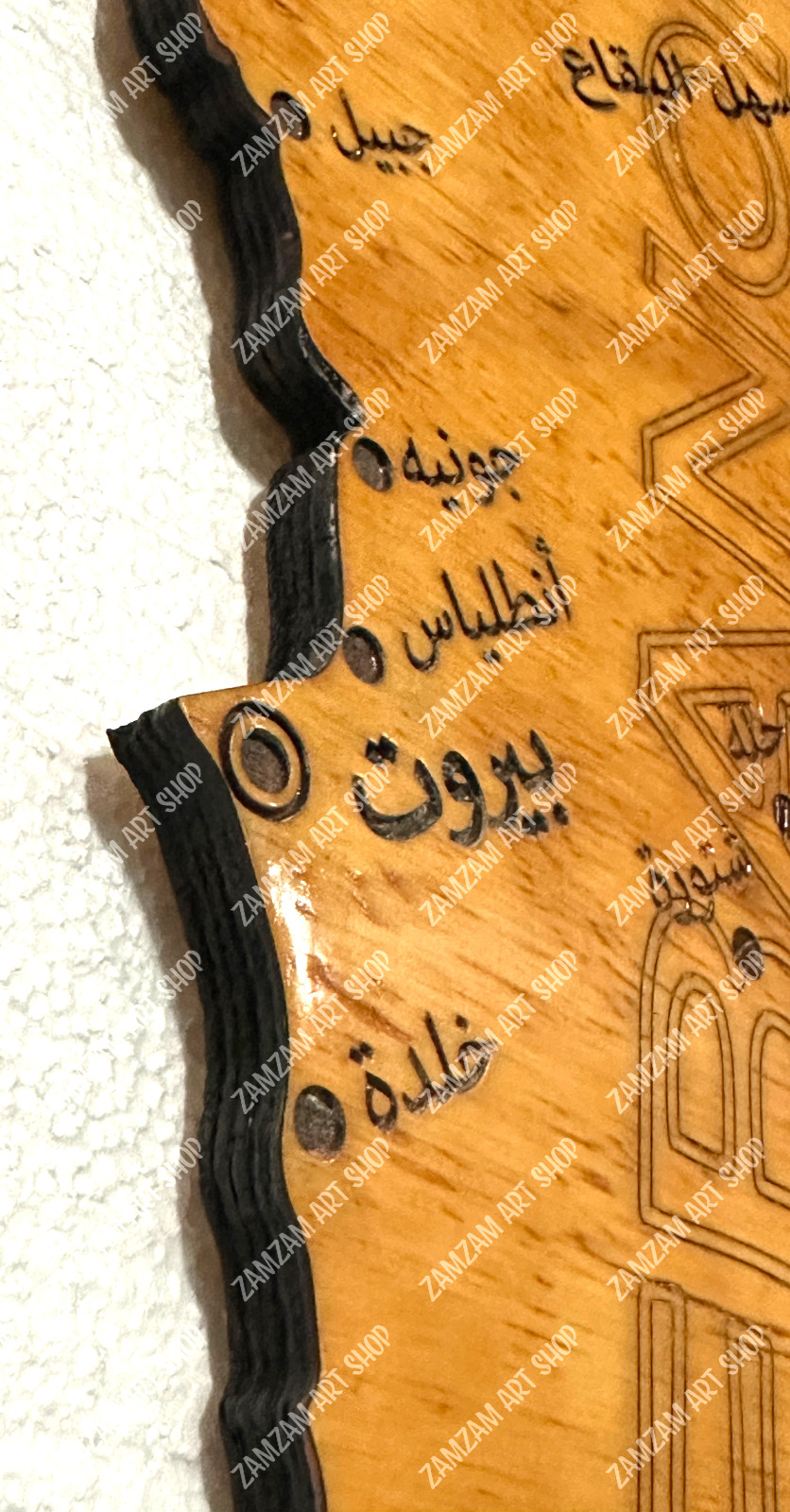 Wooden Map of Lebanon Wall, Home Decor, Birthday Anniversary Gift خريطه لبنان