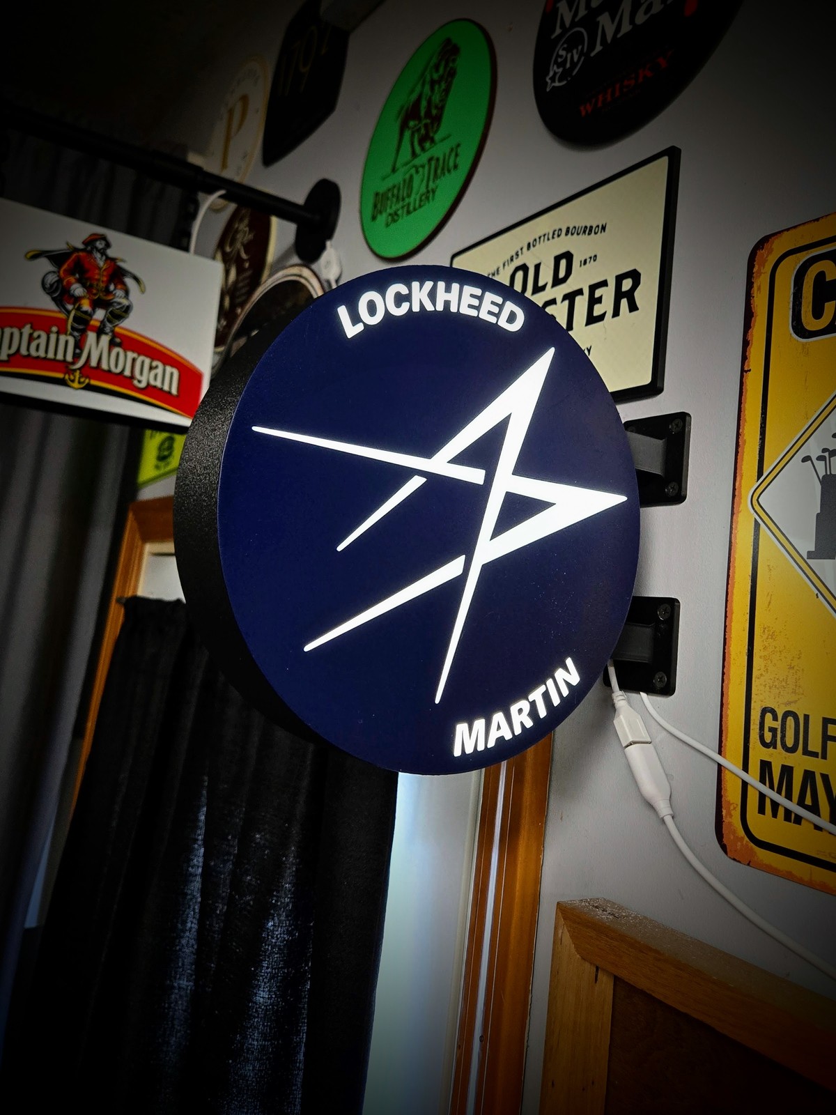 Lockheed Martin 2-Sided LED Lightbox 12 Inch Light Box LED Sign Wall Decor