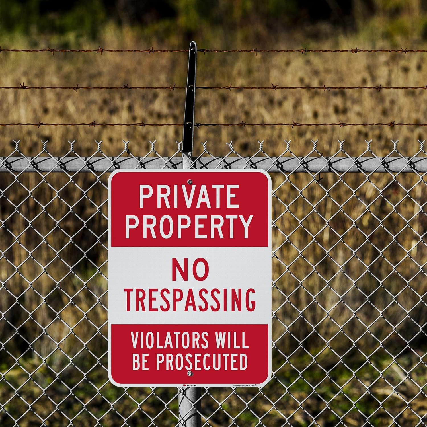 No Trespassing Sign – 18″ x 24″ Reflective Aluminum – Violators Prosecuted