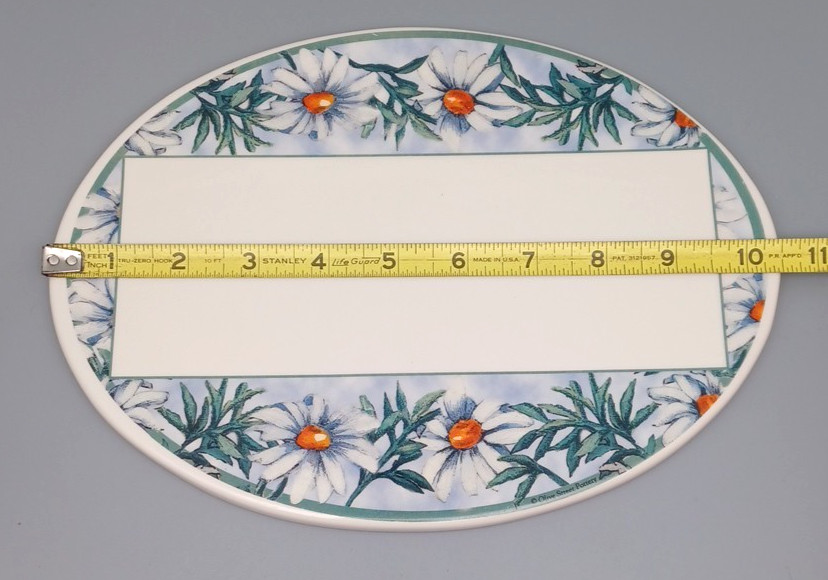 Olive Street Pottery Floral Ceramic Oval Custom Address Welcome Plaque