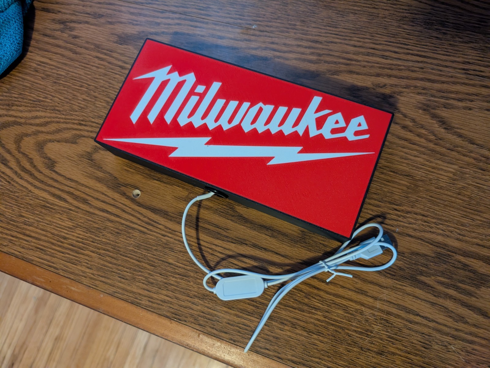 Milwaukee LED Light Box Sign – Tool Wall Art Garage Home Art Decor
