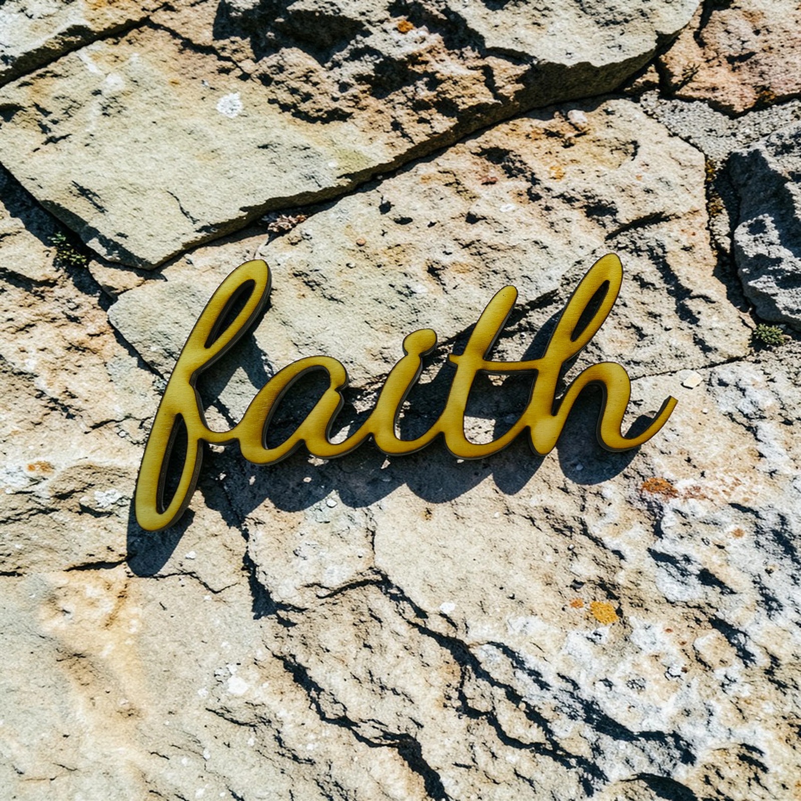Signs – blessed family faith memories – All 4 – Raw Wood