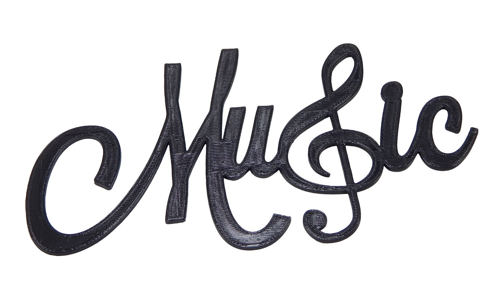 Black Musical Notes Music Room Treble Clef Plastic Wall Art Hanging Sign Decor
