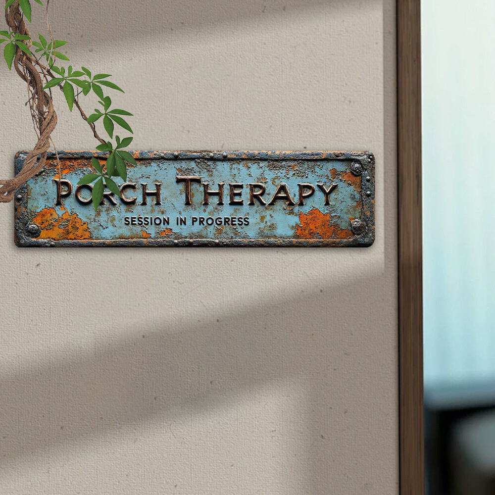 1 PC 2D Flat Home & Clinic Porch Therapy Metal Sign for Hospitals