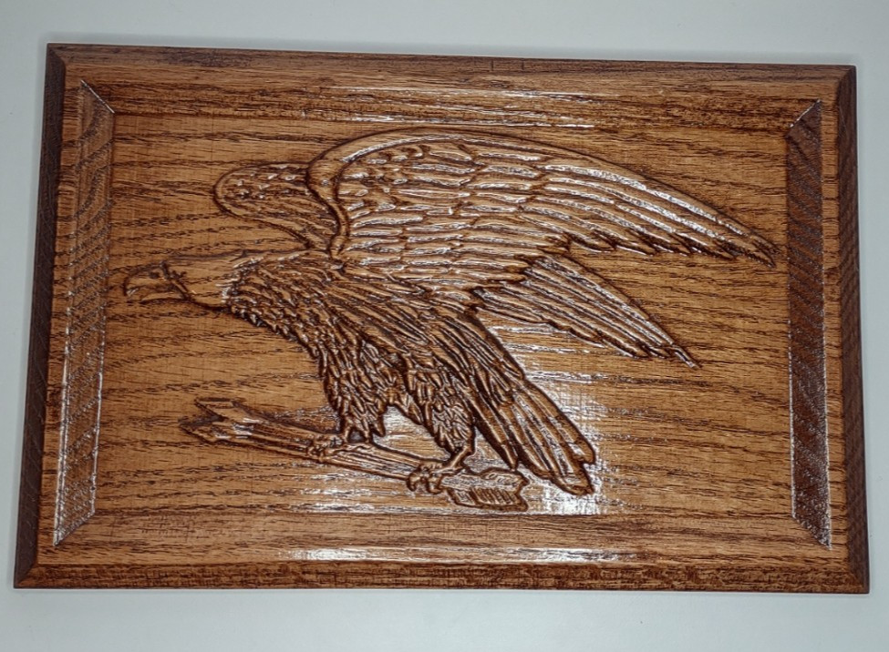 Americana Plaque American Eagle Handmade Signed by Artist Semiquincentennial