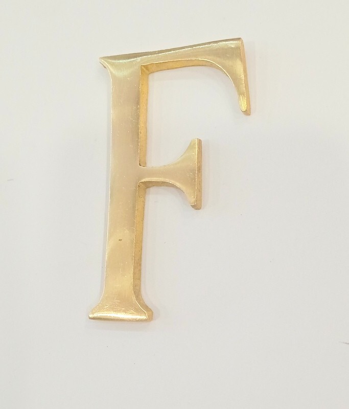 100MM (4Inch) Brass Home 26 Polish Gold Wall Mounted Door Mounted Letters F
