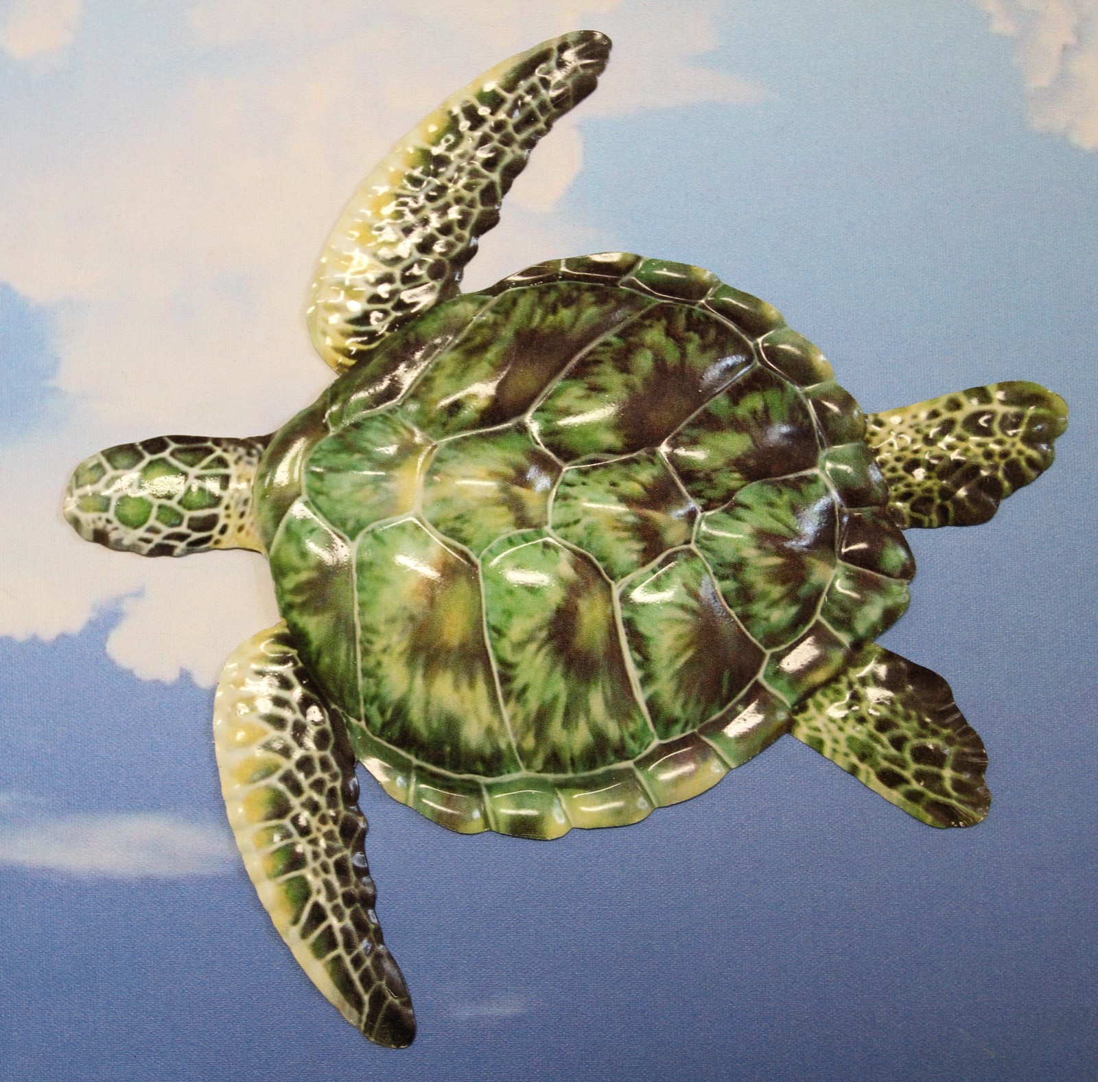 1-Wall Hanging,REALISTIC GREEN SEA TURTLE,Coastal Home Decor,All Occasion Gifts