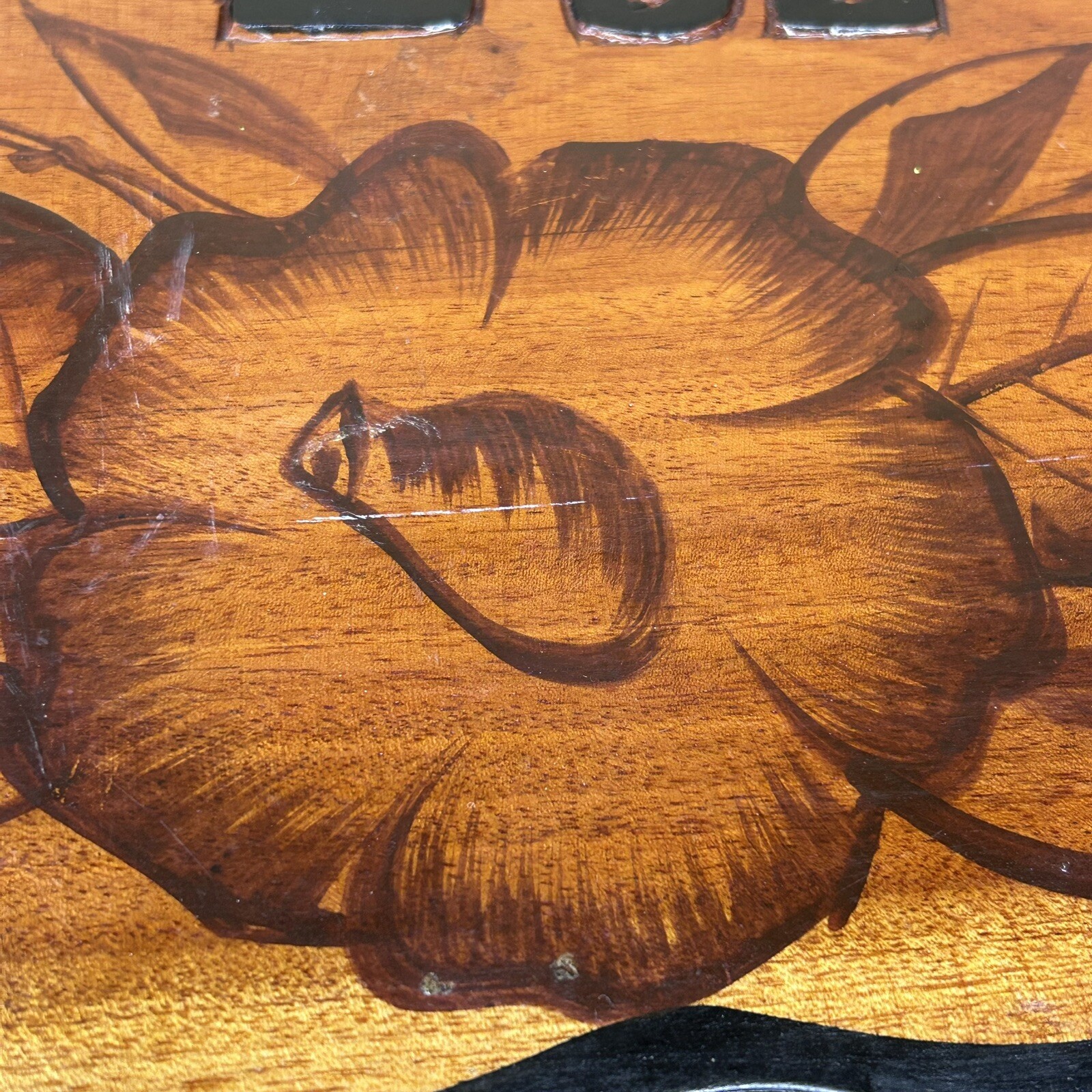 Vintage Wood Sign For Hanging Outside “God Bless You” Folk Art 15”x 8” Handmade