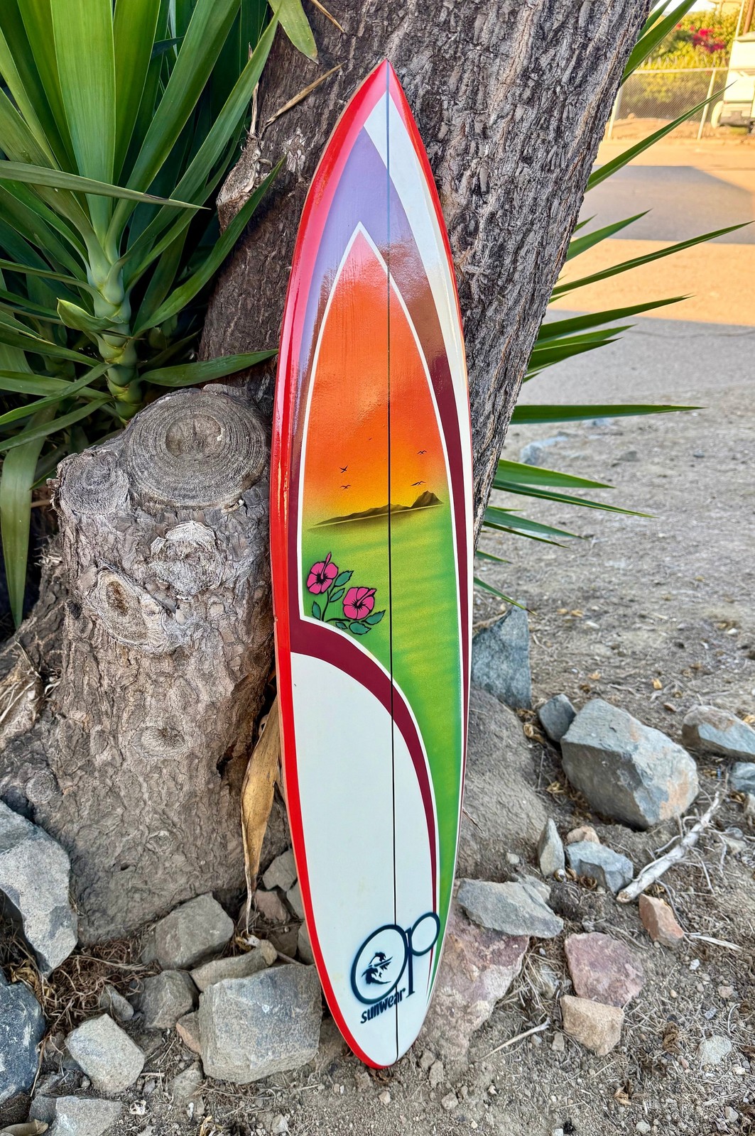 Ocean Pacific OP Vintage Style Decorative Surfboard Wall Plaque 39″ x 10″