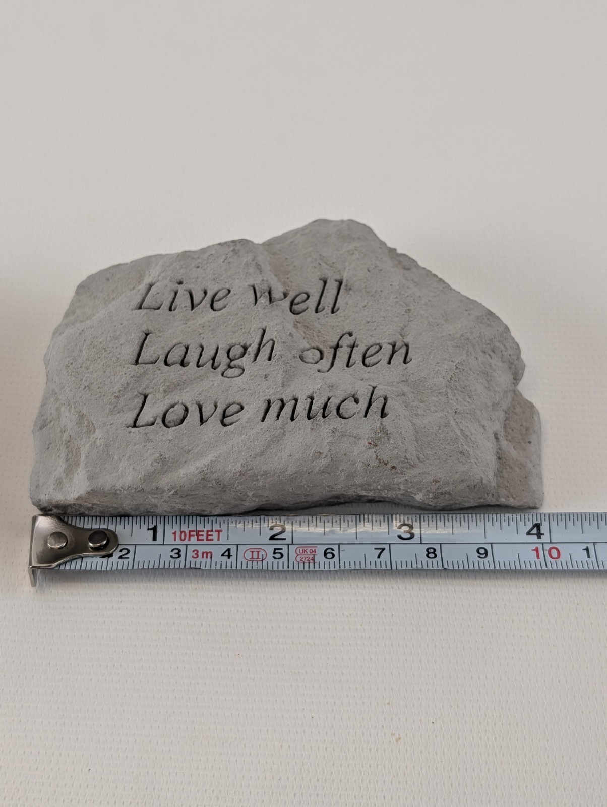 Set of 2 Inspirational Faux Stone Decor “Life is Good” & “Live Well 4×3”