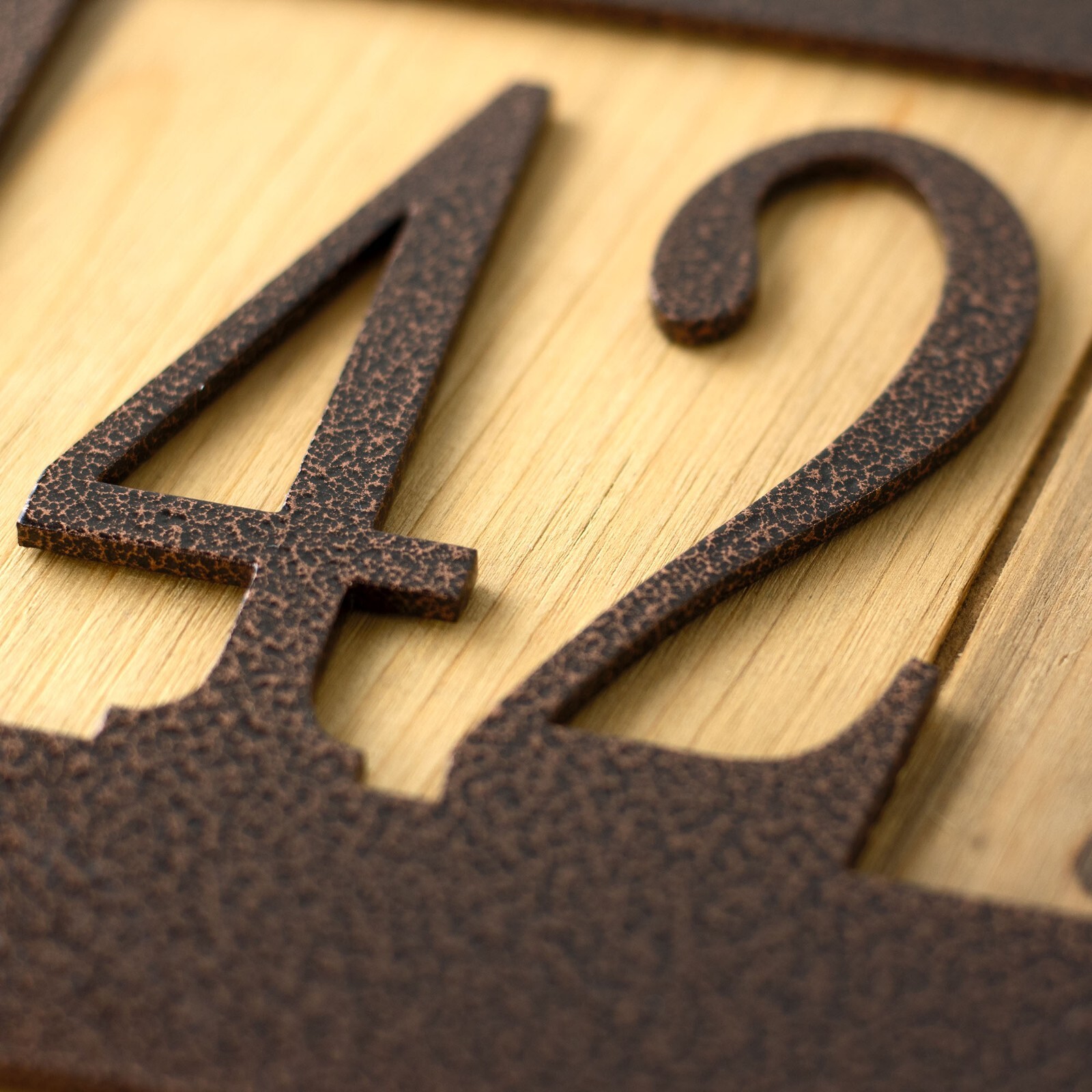 Custom Rectangular Hanging Address Metal Sign, House Number Steel Plaque
