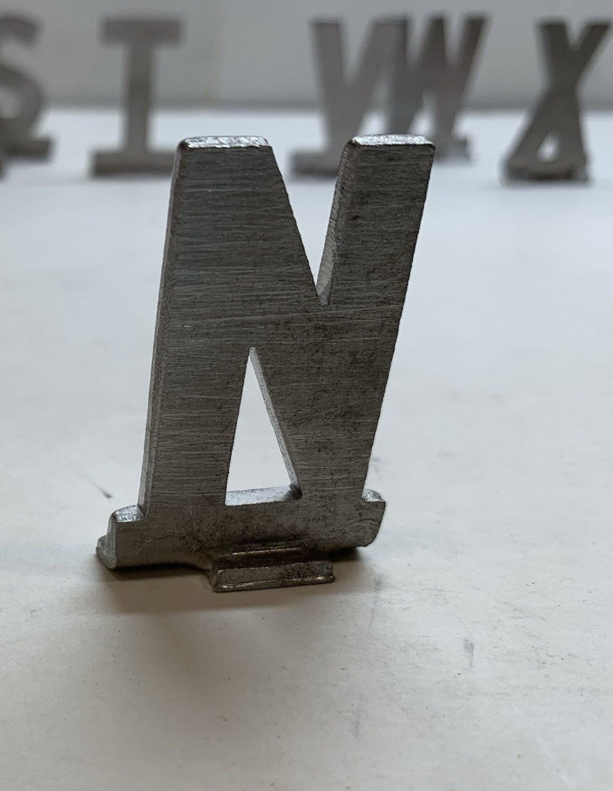 A-Z & Dun-Mor Mailbox Track Letters Aluminum Vtg You Choose Name Initials Metal