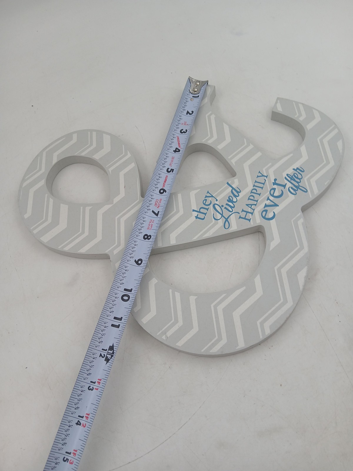 P. Graham Dunn Ampersand Letter Sign & They Lived Happily Ever After Gray Medium