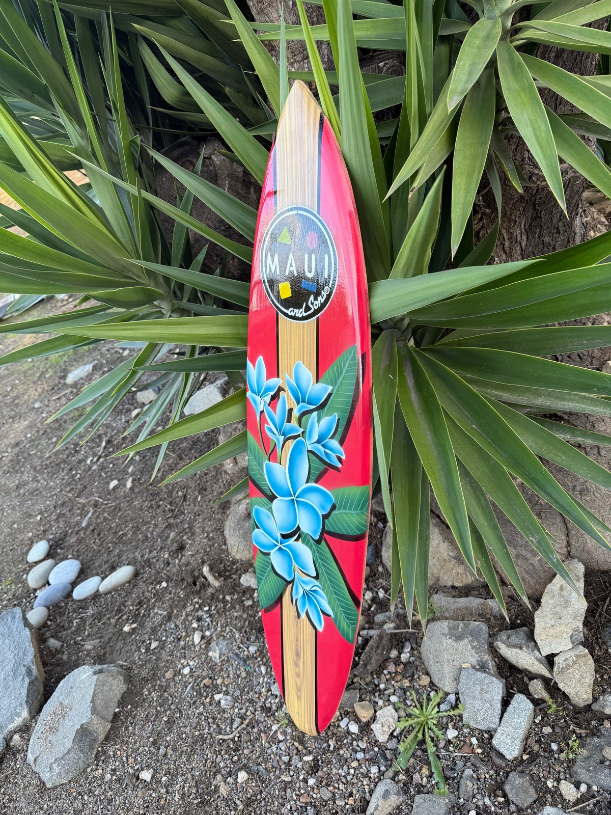 Maui & Sons Vintage Style Decorative Surfboard Wall Plaque 39″ x 10″