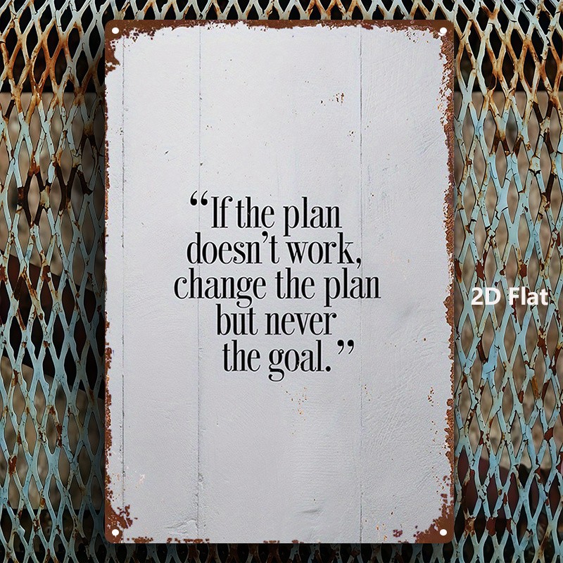 Vintage Metal Wall Sign 8×12 Inches Inspirational