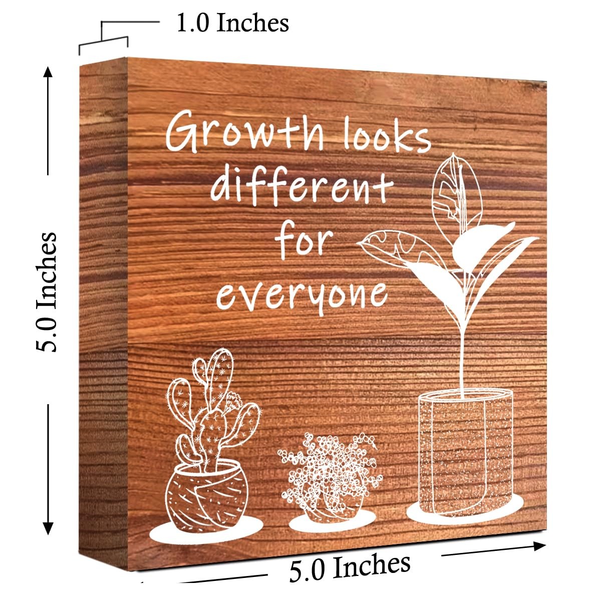 Inspirational Wood Block Signgrowth Looks Different For Everyone Plant Motivatio