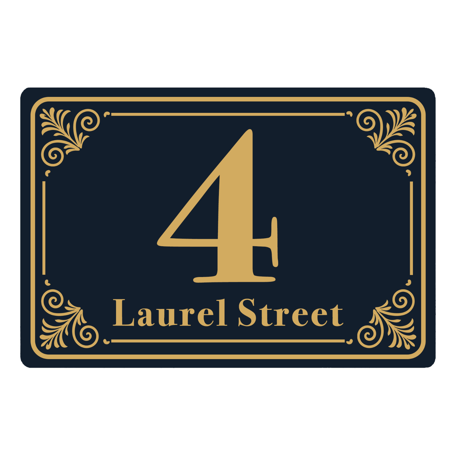 8″ x 12″ House Number Plaque Personalized Home Address Sign Custom Metal Iron