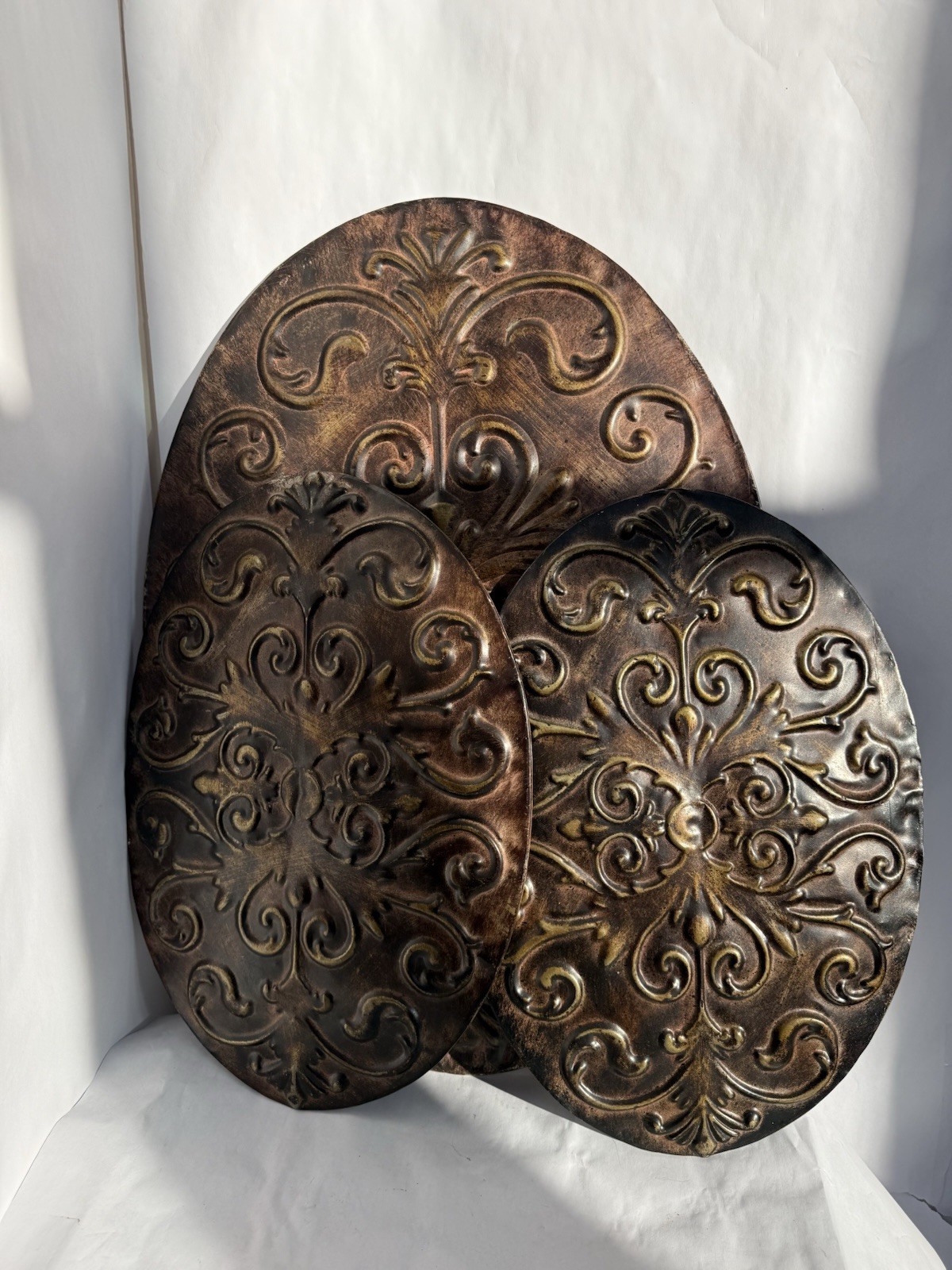 Boho Farmhouse Small Oval Wall Medallion 12 x 17
