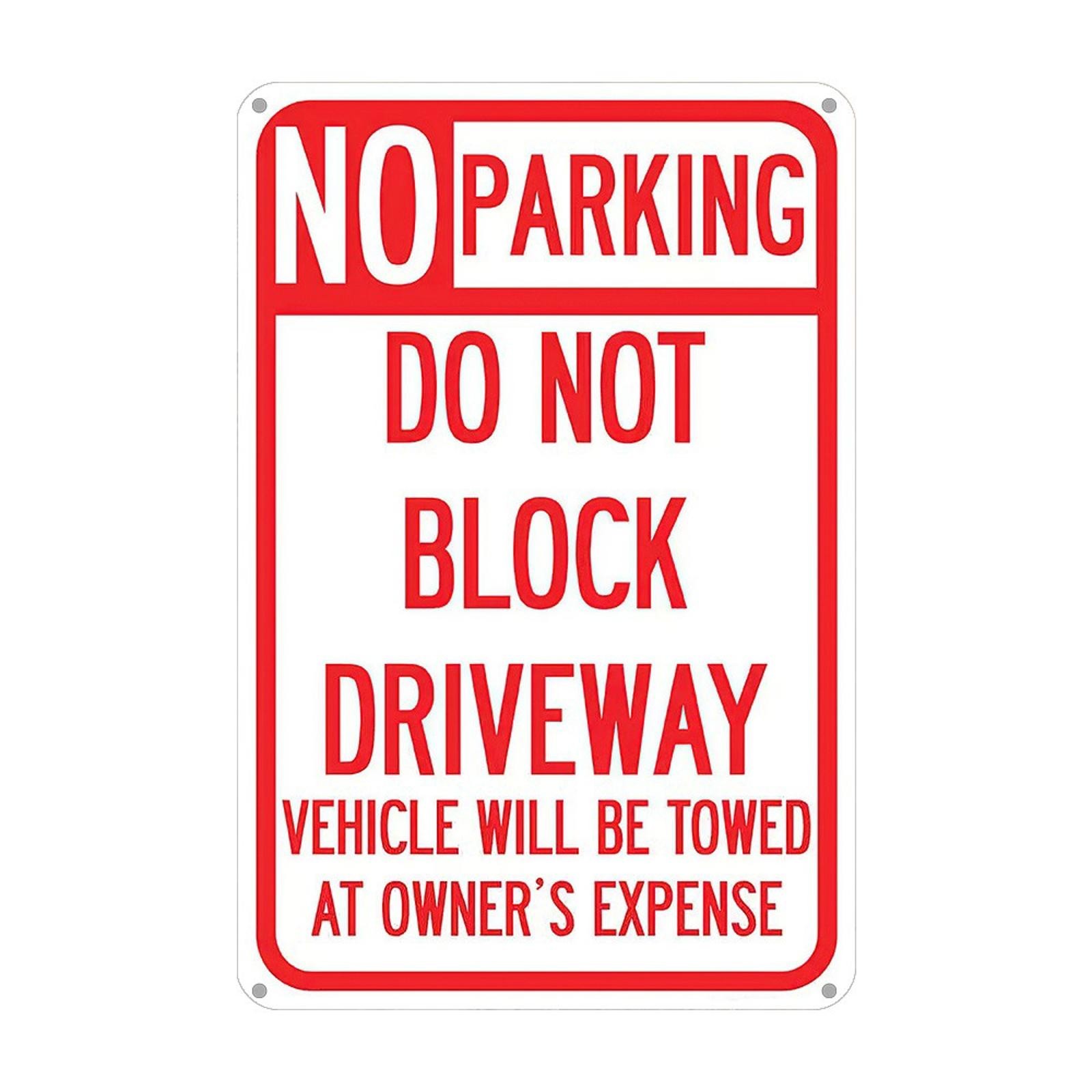 No Parking Metal Sign Aluminum Sign 8×12 Funny Vintage Door Mounted