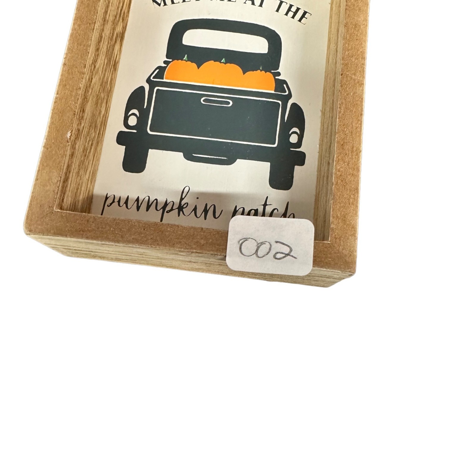 Mini Pumpkin Patch Sign 4in Rustic Farmhouse Fall Autumn Shadow Box Decor