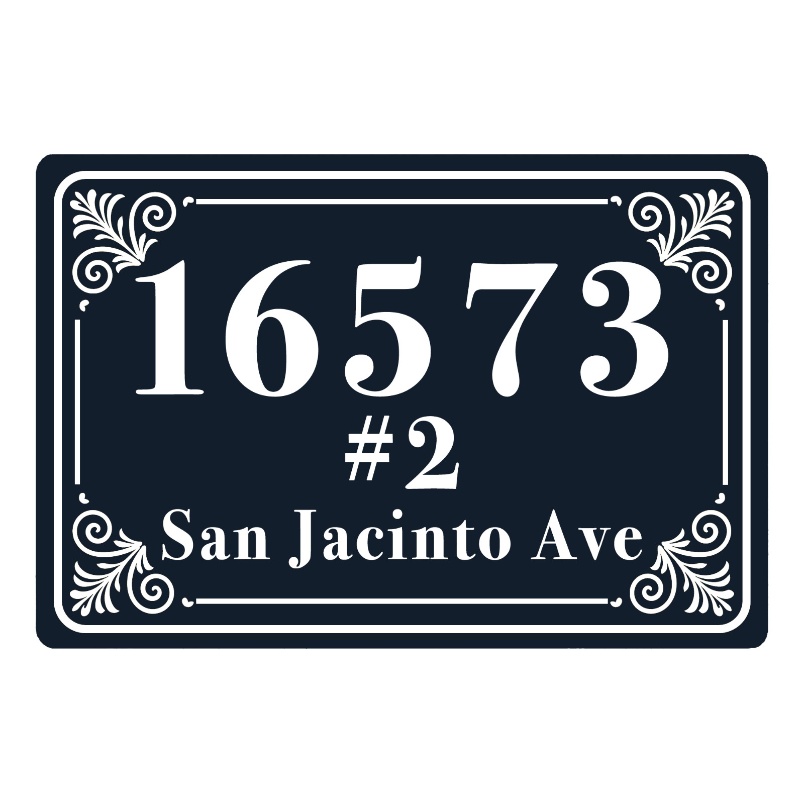 8″ x 12″ House Number Plaque Personalized Home Address Sign Custom Metal Iron