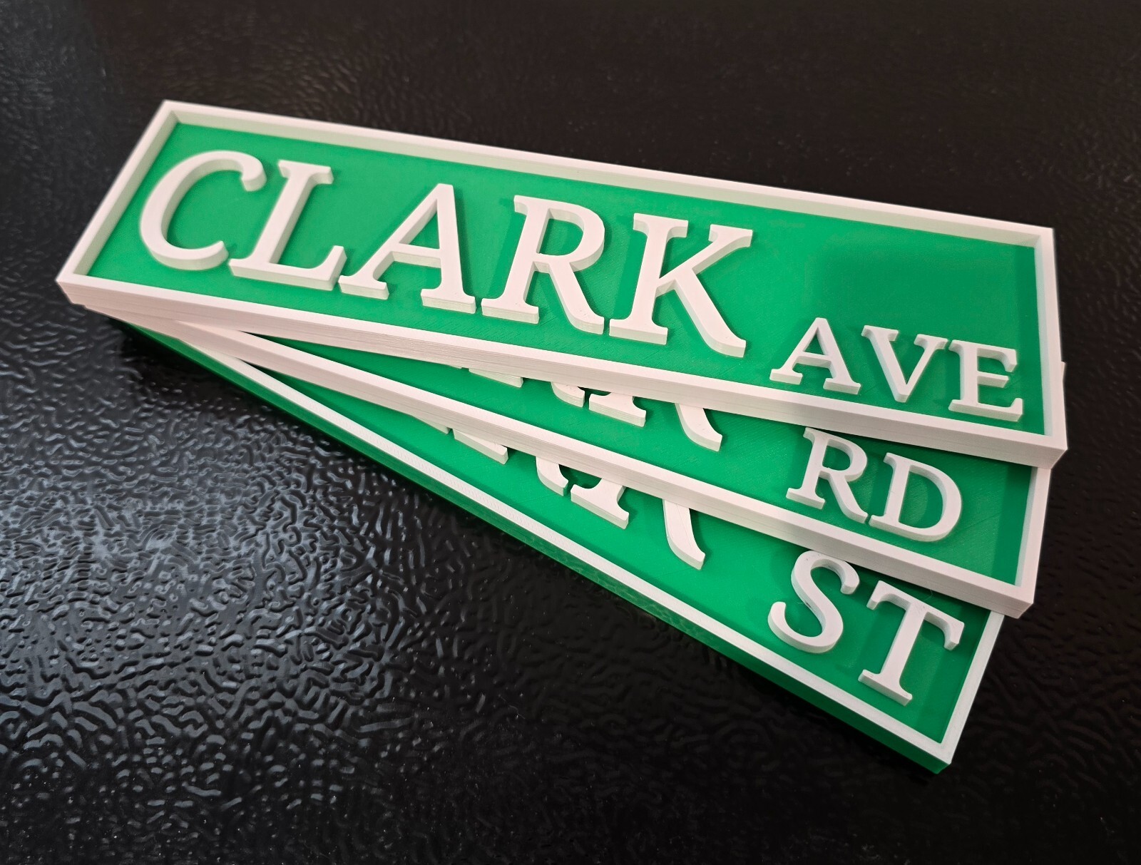 Custom 3D Street Sign – White and Green – Custom Road Sign – Man Cave Sign
