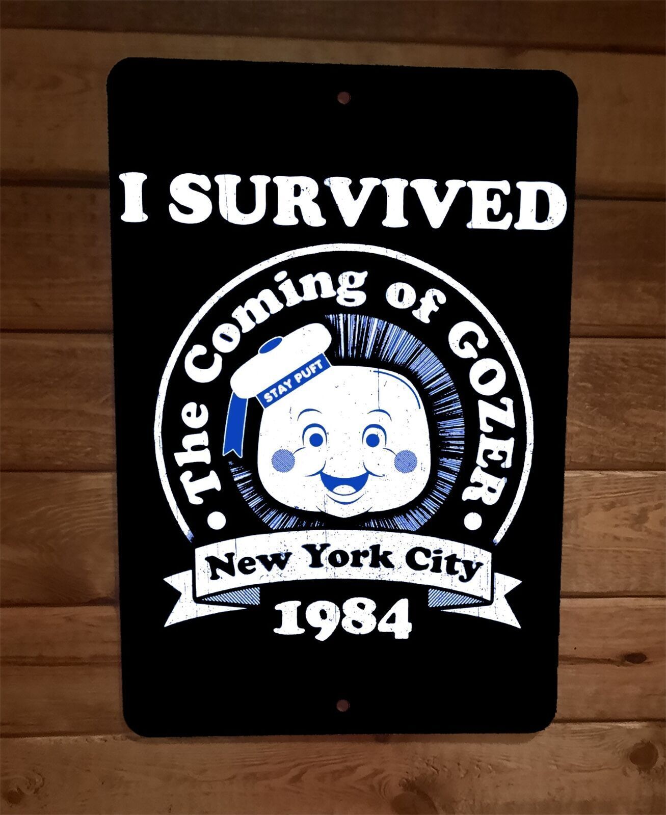 I Survived the Coming of Gozer 8×12 Metal Wall Sign1984 Ghostbusters
