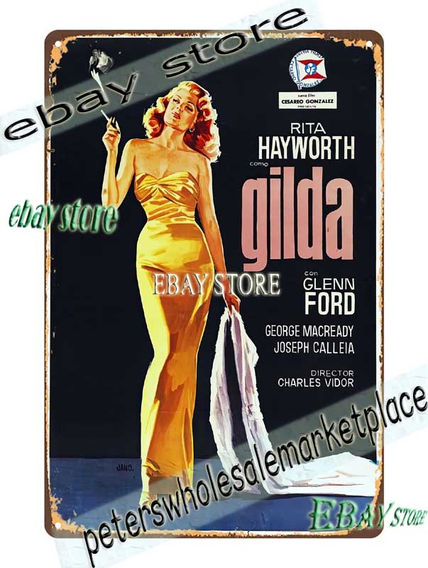 1946 glamorous actress vintage film poster art Tin Sign home decor