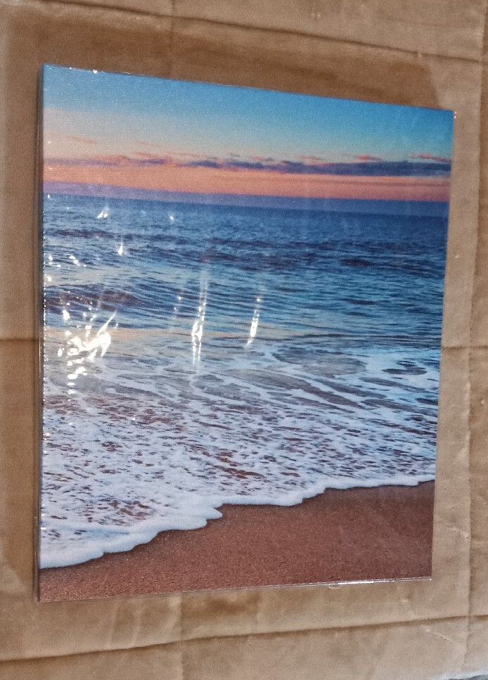 3 pcs canvas beautiful ocean beach water sand scene Pictures us seller