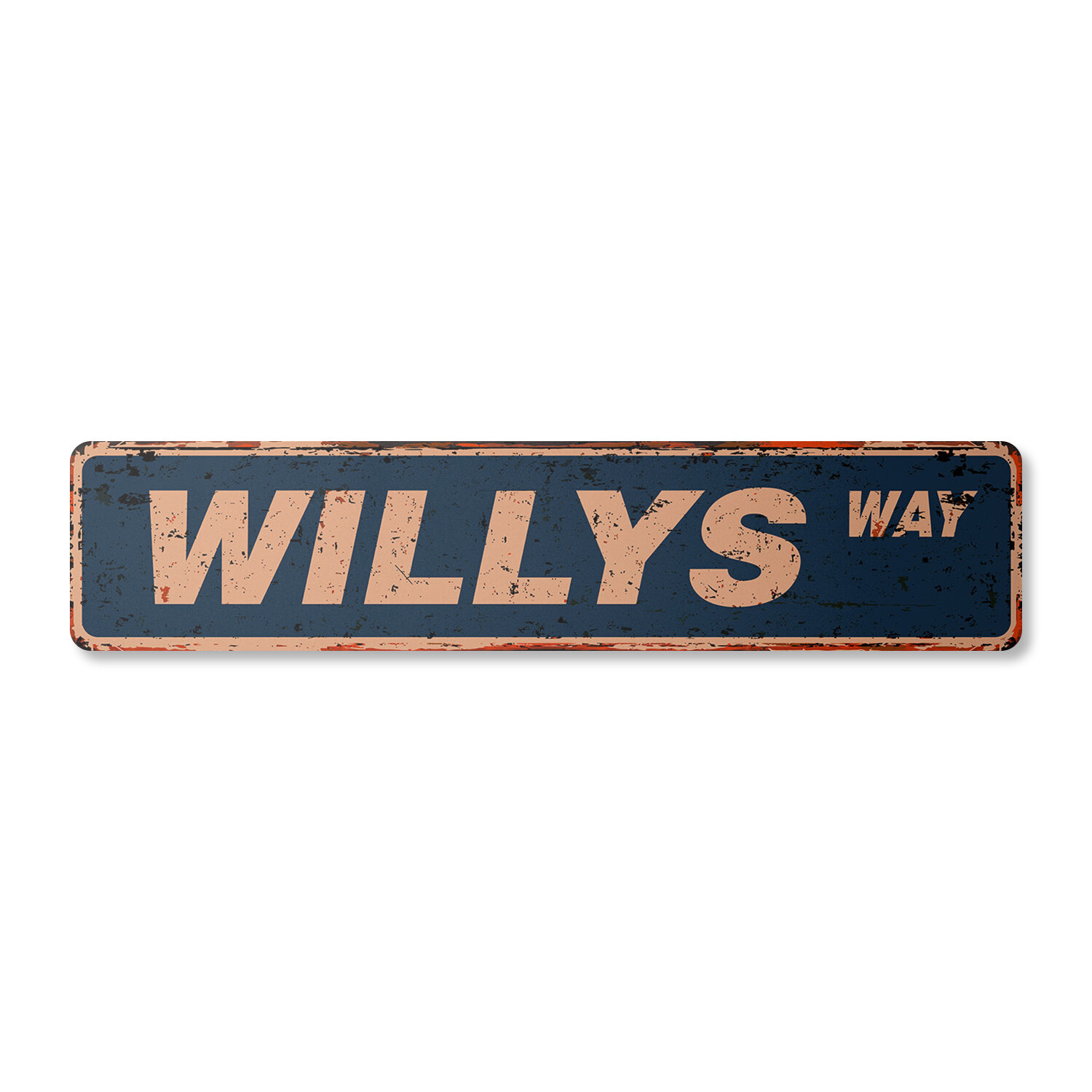 WILLYS Vintage Street Sign Metal Plastic new road 4×4 truck willy