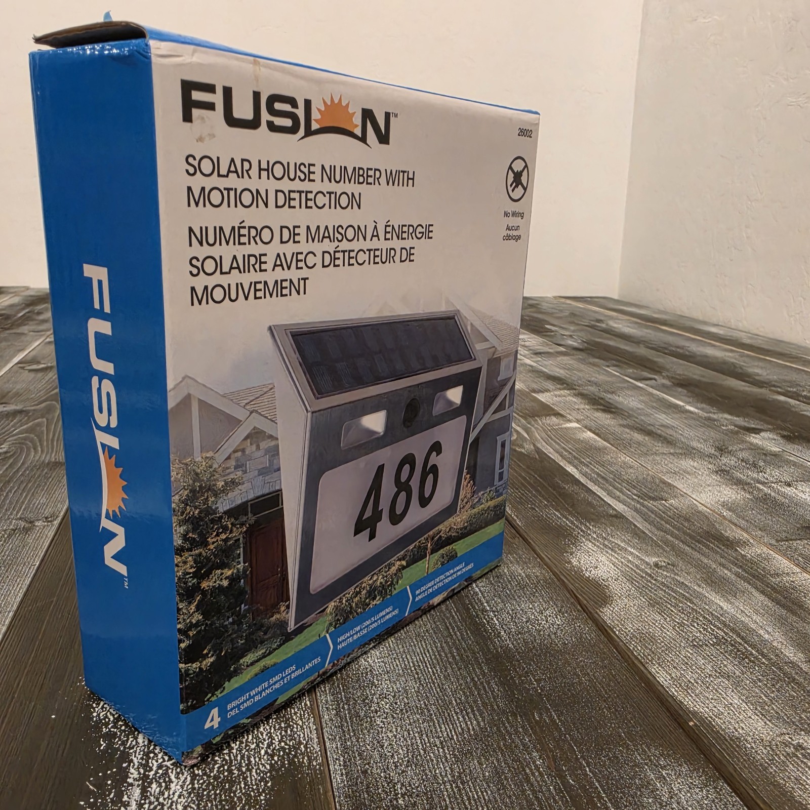 Fusion Solar House Number Light Motion Detection Address Sign LED Wireless 26002
