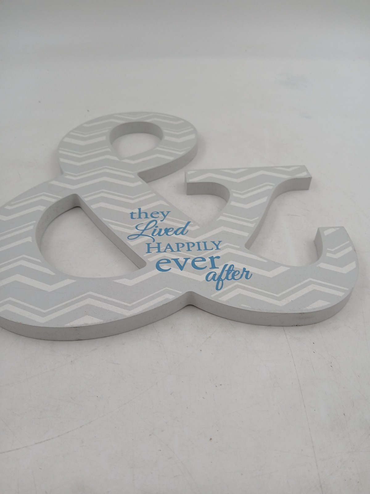 P. Graham Dunn Ampersand Letter Sign & They Lived Happily Ever After Gray Medium