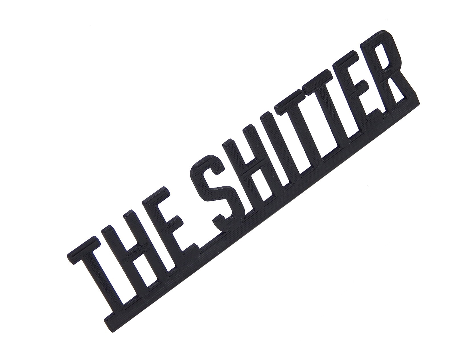 Plastic Funny The-Shitter Toilet Door Topper Hanging Wall Sign Bathroom Restroom