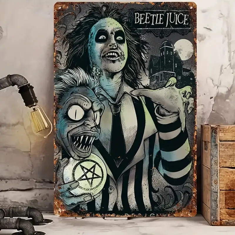 Beetlejuice Movie Metal Sign Film Decorative Vintage Look 8x12in A