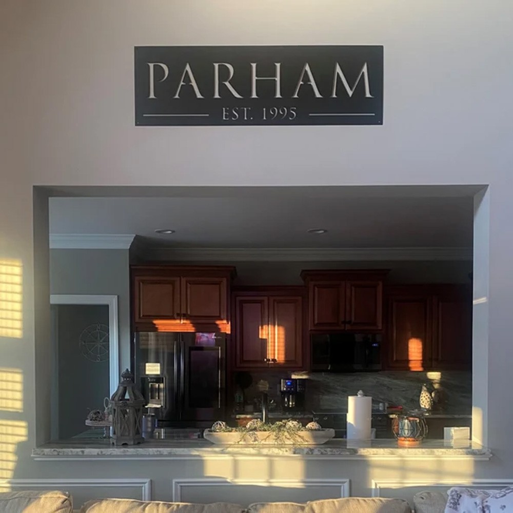 Personalized Metal Name Sign Custom Steel Wall Art Home Name Wall Decor