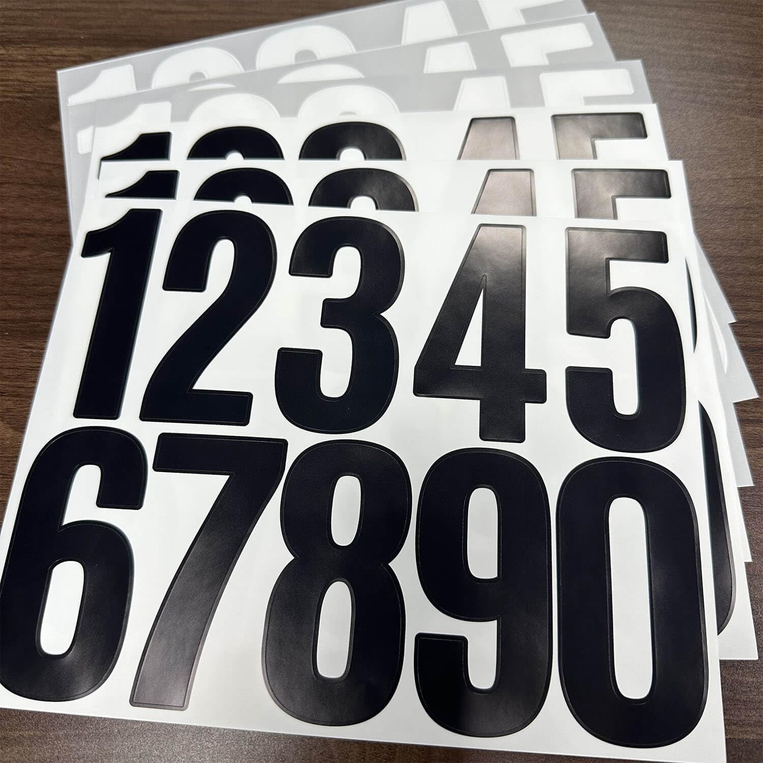 6 Sheets 3 Inch House Numbers for Outside, Vinyl Waterproof Sticker Black Numbe